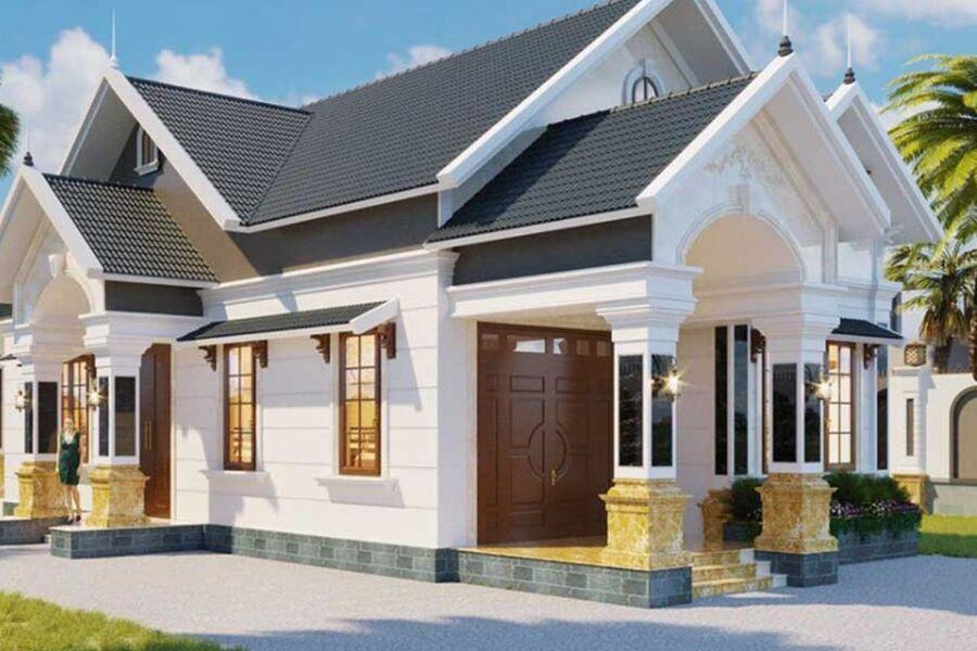 Nhà 1 tầng mái Thái 80m2 hiện đại, đơn giản mà đẹp