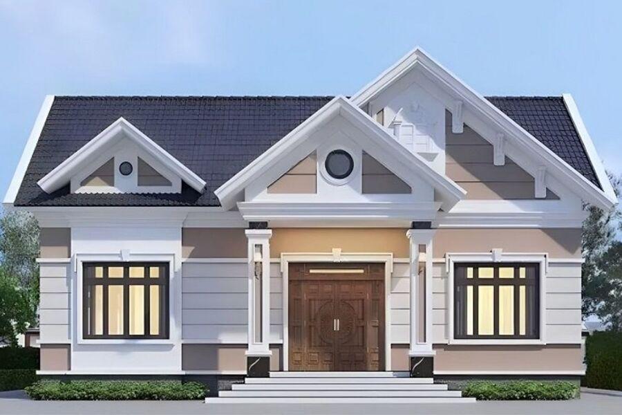 Nhà mái Thái 1 tầng 120m2 đầy đủ tiện nghi và đơn giản