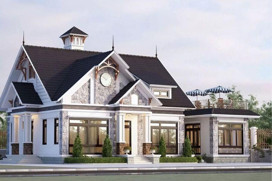 Mẫu biệt thự mái Thái 1 tầng có thiết kế sang trọng, đẳng cấp