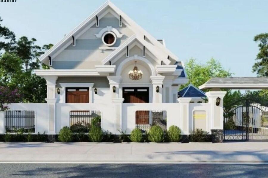 Biệt thự mái Thái 1 tầng thường kết hợp sân vườn rộng rãi, xanh mát