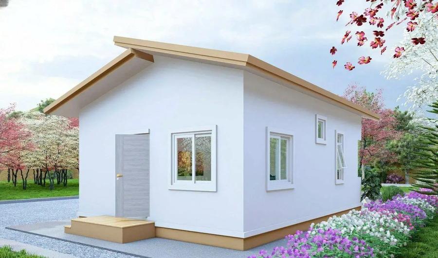 Mẫu nhà tiền chế 2 mái đơn giản, xinh xắn, thiết kế tinh tế