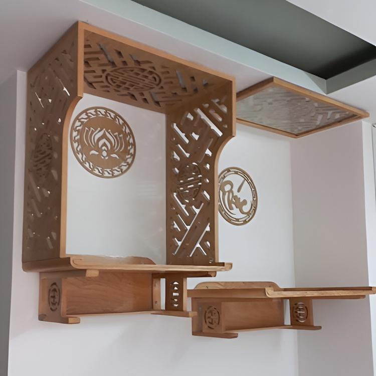 Vách ngăn bàn thờ treo tường hiện đại, tiện nghi 