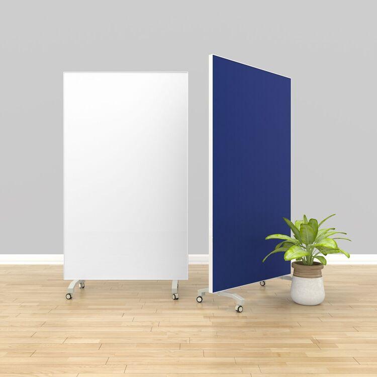 Vách ngăn di động có bánh xe dễ dàng di chuyển và sắp xếp linh hoạt theo nhu cầu sử dụng