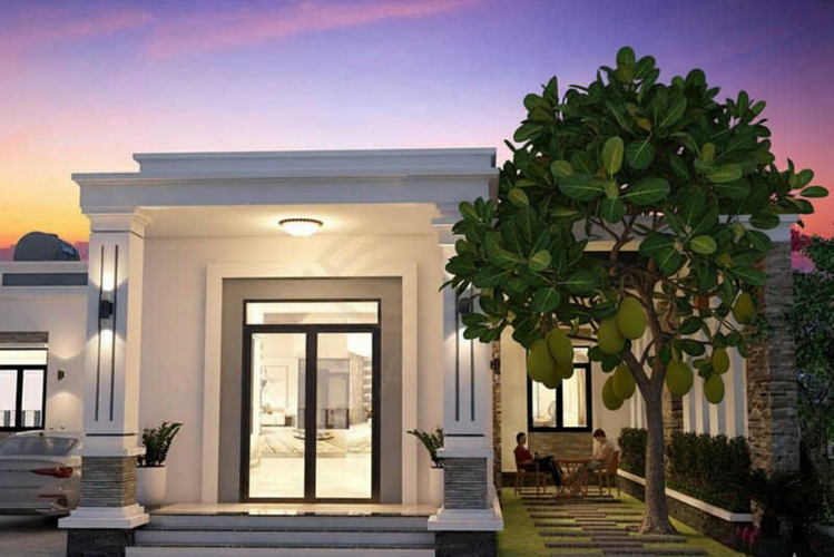 Chi phí nhà cấp 4 mái bằng chữ L 100m2 3 phòng ngủ giá rẻ