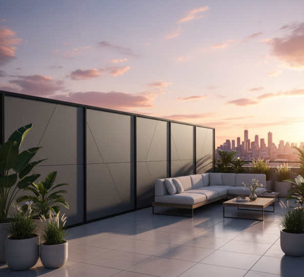 Tấm vách ngăn chịu nước ngoài trời bền bỉ, thẩm mỹ cao