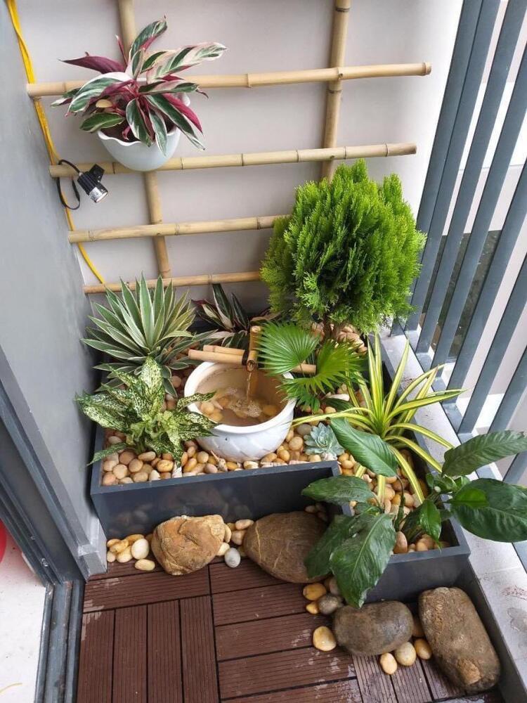 Ý tưởng cải tạo ban công với tiểu cảnh nhỏ đầy cảm hứng