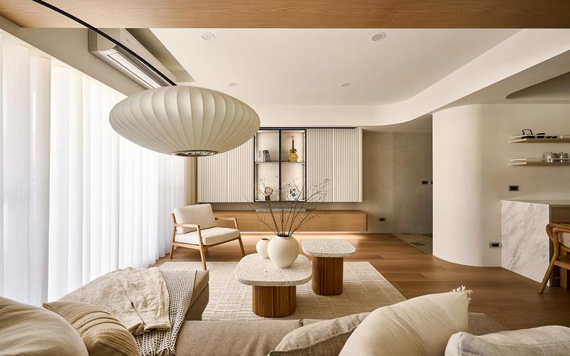 Cải tạo phòng khách phong cách Japandi tinh tế