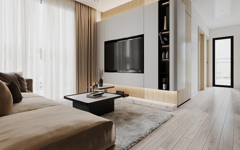 Chọn hệ thống rèm cửa thông minh, hiện đại khi tiến hành cải tạo phòng khách 