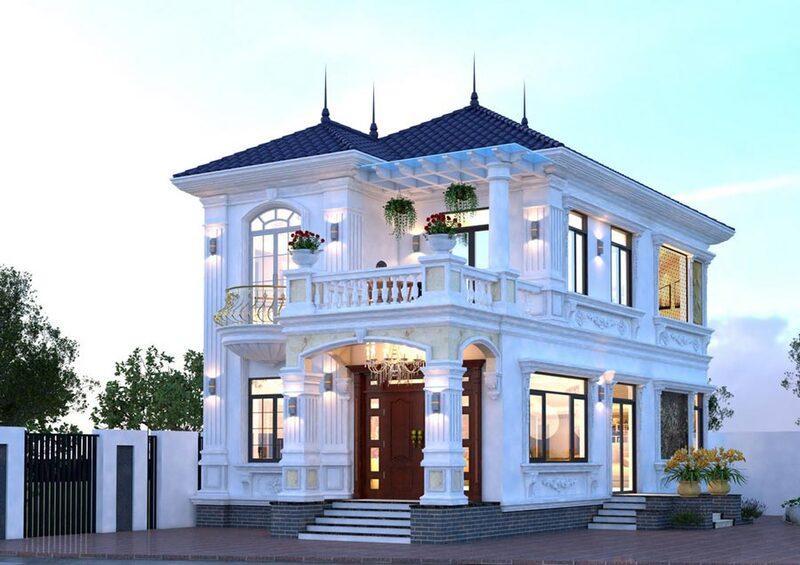 Biệt thự tân cổ điển 2 tầng 1 tỷ tinh tế, tiết kiệm chi phí với diện tích 150m2