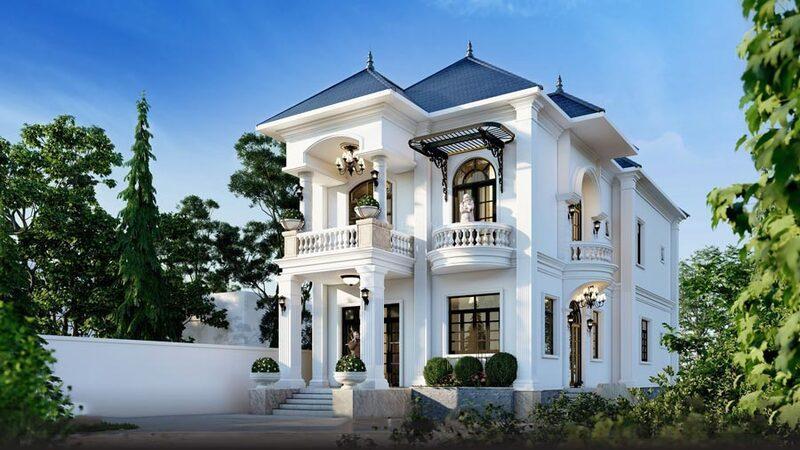 Mẫu biệt thự tân cổ điển 2 tầng 1 tỷ 150m2 mang đến cảm giác nhẹ nhàng nhưng không kém phần sang trọng