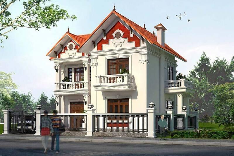 Ngôi nhà biệt thự tân cổ điển 2 tầng 1 tỷ 4 phòng ngủ được nhiều người lựa chọn trong năm 2025