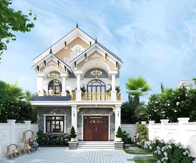 Mẫu biệt thự tân cổ điển 2 tầng 1 tỷ đẹp, phù hợp từ nông thôn đến thành thị
