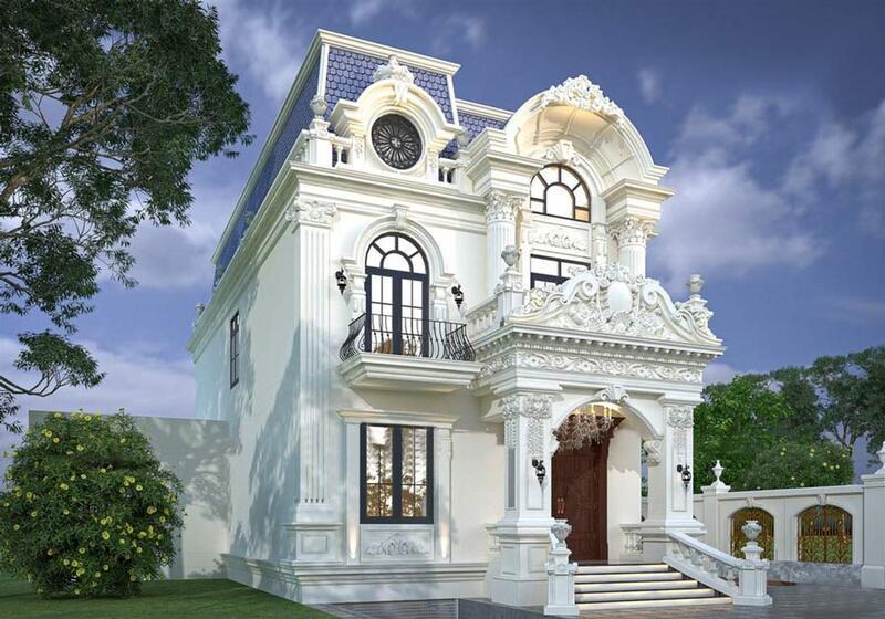 Biệt thự tân cổ điển 2 tầng trị giá 1 tỷ với diện tích 150m2 đẹp, thanh thoát 