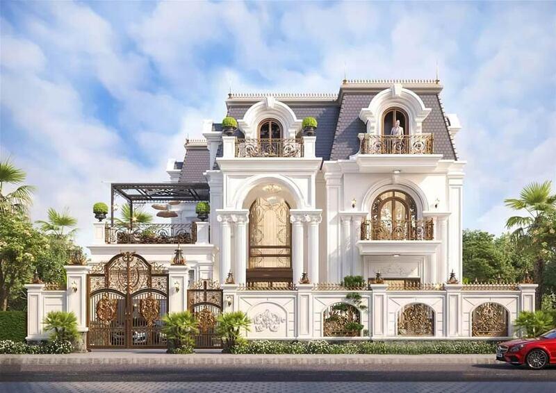 Biệt thự tân cổ điển 2 tầng 1 tỷ nổi bật với phong cách kiến trúc tinh tế, hiện đại