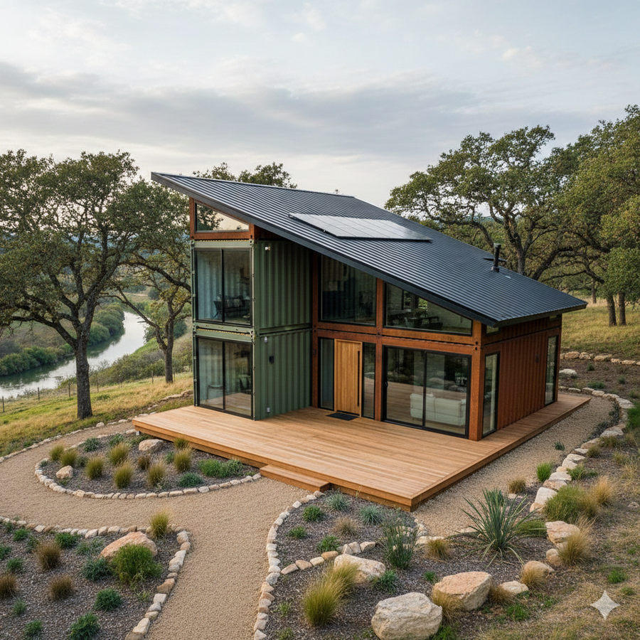 Mẫu nhà container mái nghiêng đẹp, tiết kiệm chi phí