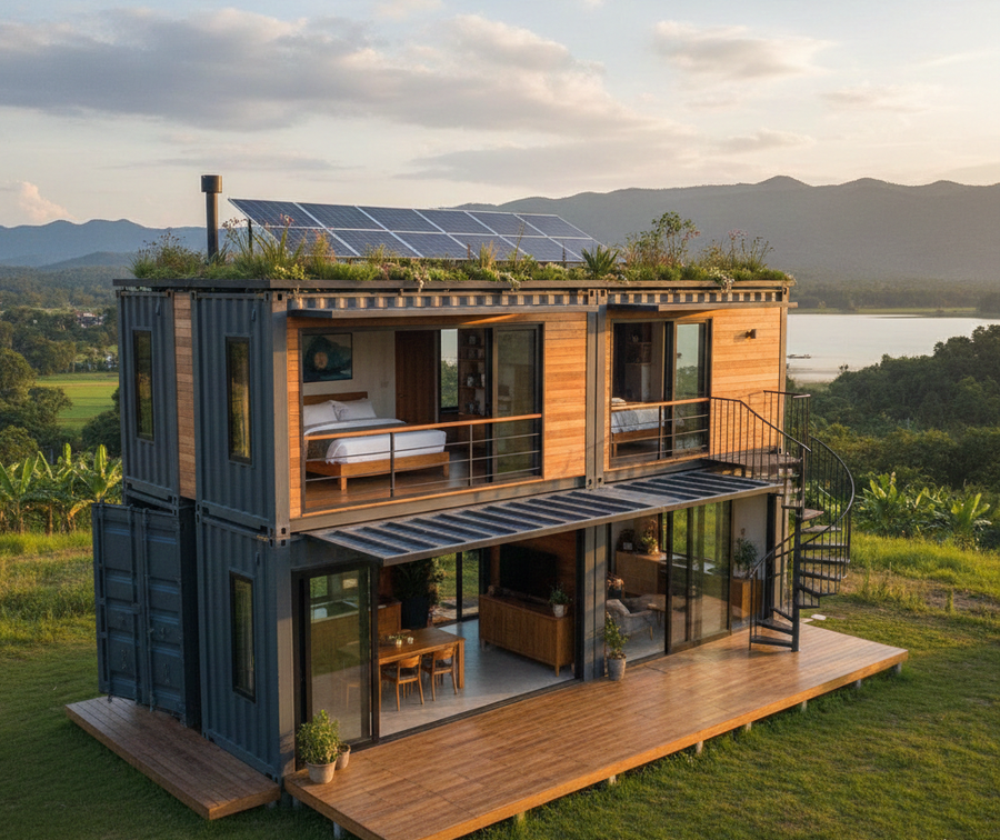 Mẫu nhà container 200 triệu 2 tầng tối ưu chi phí xây dựng