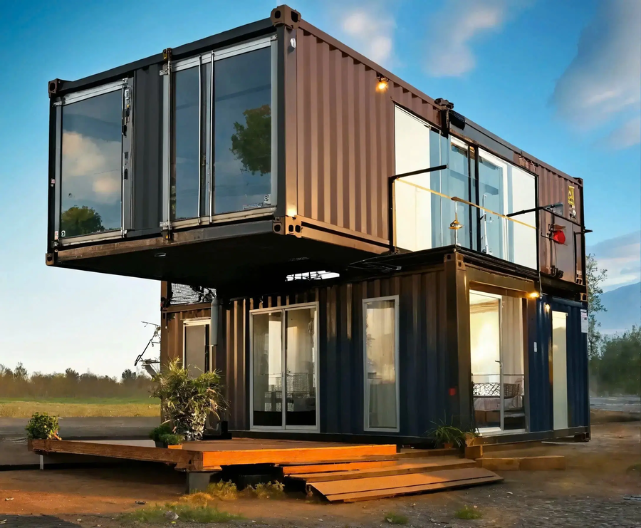 Mẫu nhà container 2 tầng giá 300 triệu phù hợp không gian sống xanh