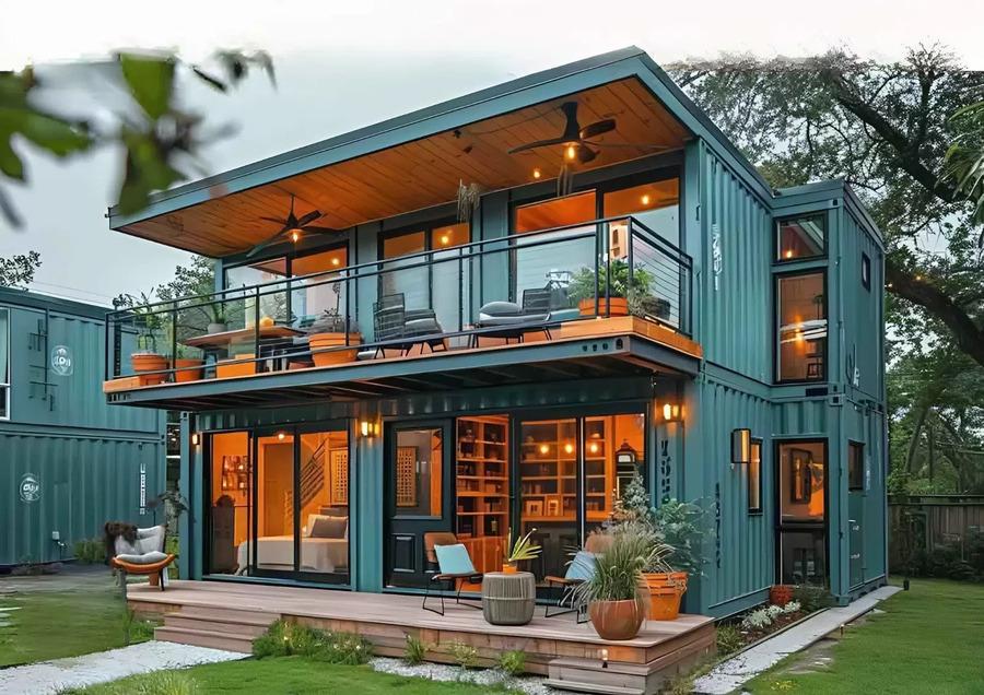 Mẫu nhà container 2 tầng bố trí khoa học, tiện dụng