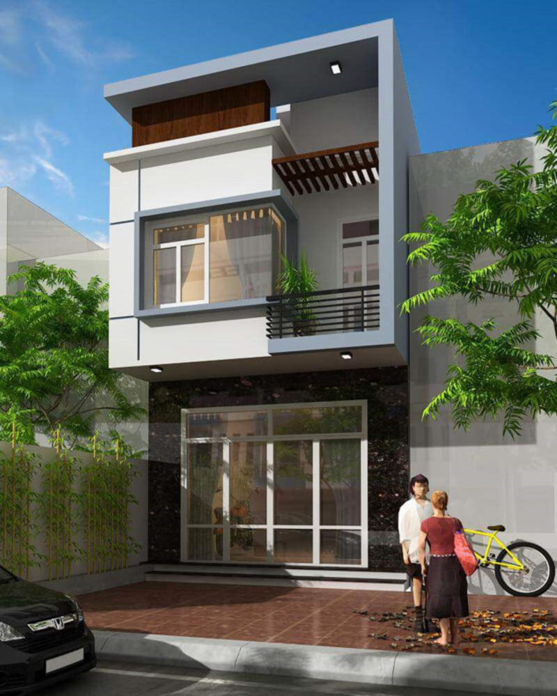 Mẫu nhà 2 tầng nông thôn 500 triệu có gác lửng giúp tối ưu không gian sống 