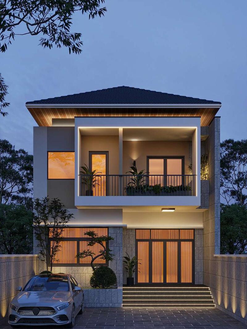 Mẫu nhà 2 tầng nông thôn 500 triệu với ưu điểm tối ưu không gian và đầy đủ công năng