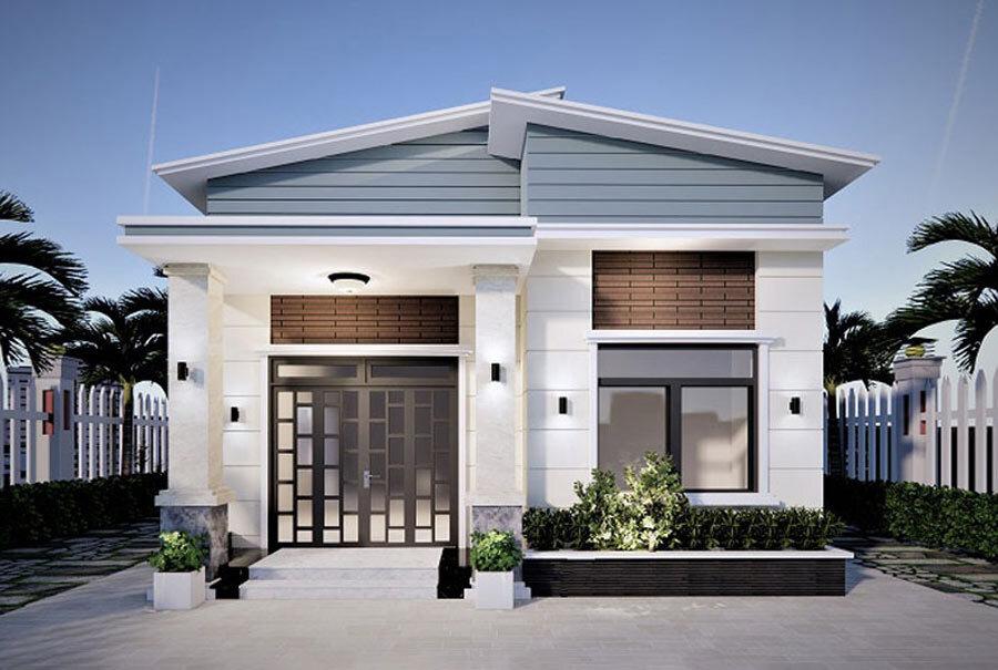 Mẫu mặt tiền nhà cấp 4 nông thôn 3 phòng ngủ đẹp, giá rẻ