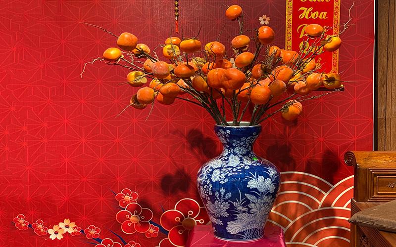 Trang trí Tết cổ truyền sang trọng với gốm sứ