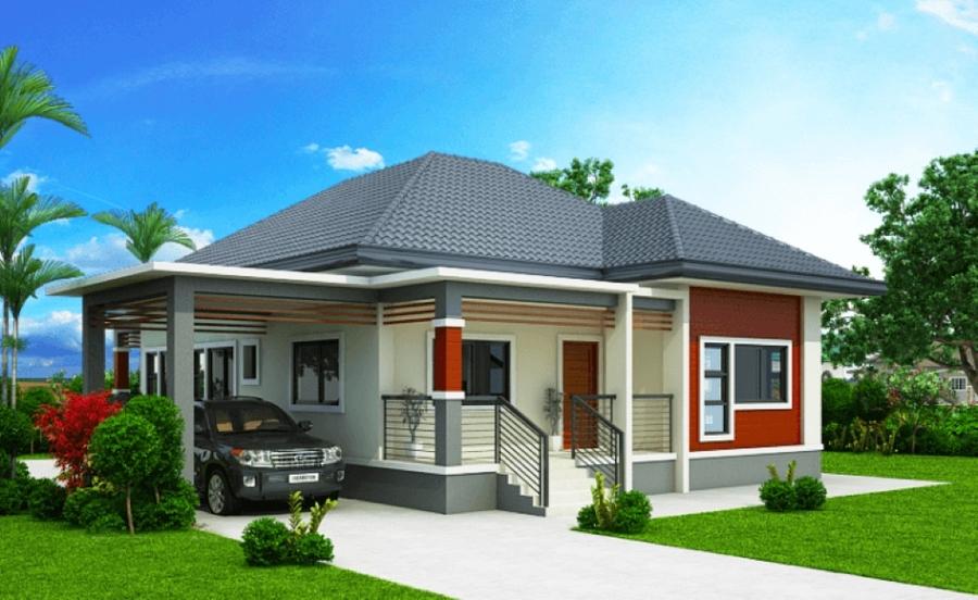 Mẫu nhà cấp 4 đẹp giá rẻ 300 triệu với thiết kế mở tạo cảm giác rộng rãi 