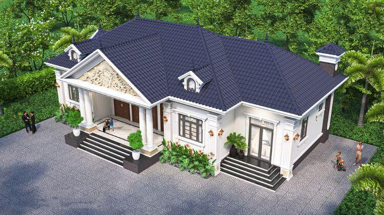 Mẫu nhà cấp 4 mái Nhật 4 phòng ngủ diện tích 180m² phù hợp quỹ đất vừa