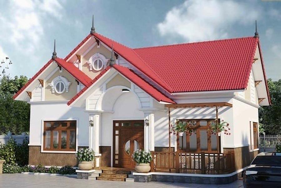 Mẫu nhà cấp 4 mái ngói truyền thống bền đẹp theo thời gian