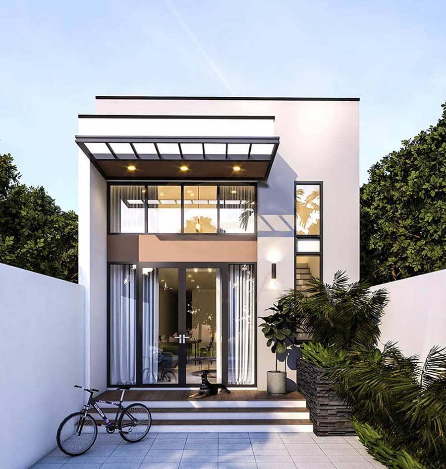 Mẫu thiết kế nhà cấp 4 đẹp hiện đại 1 tầng có gác lửng