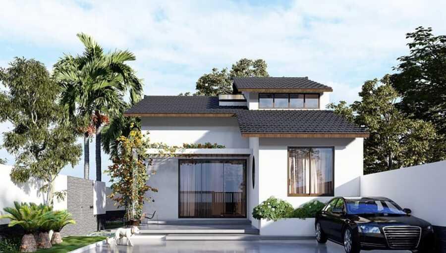 Mẫu thiết kế nhà cấp 4 chữ L đẹp, tối ưu diện tích