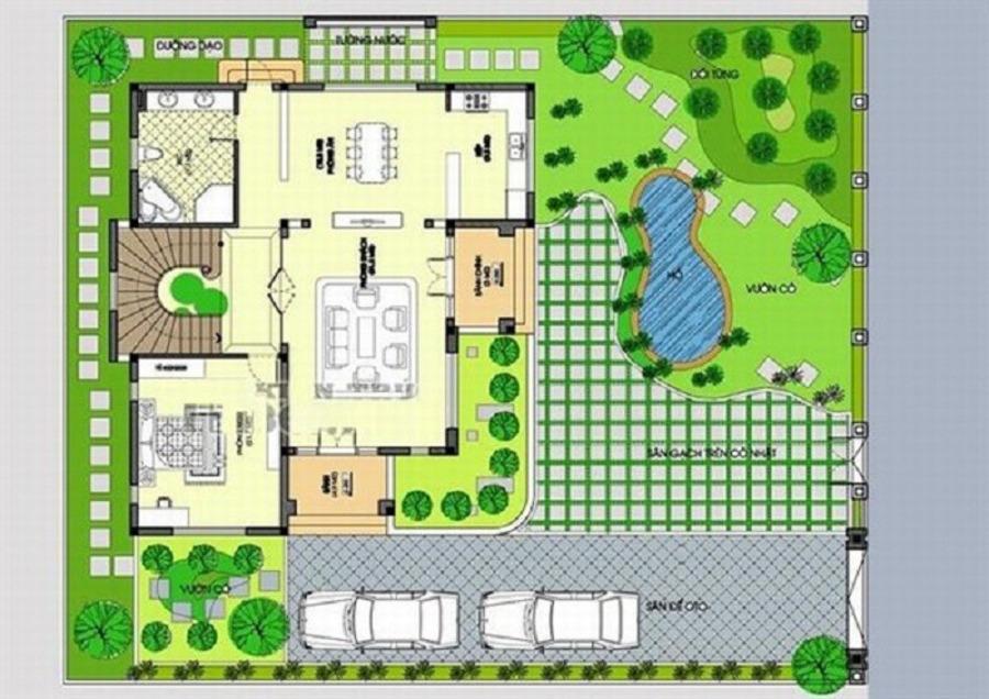 Bản vẽ nhà cấp 4 có sân vườn chi tiết, đảm bảo tiện nghi