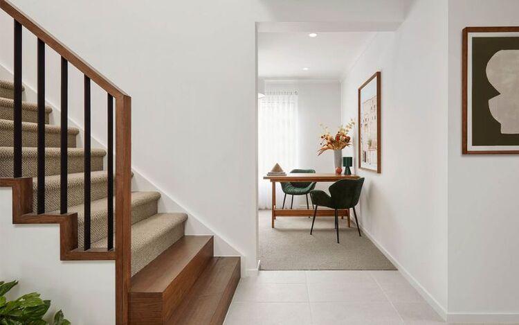 Mẫu vách cầu thang từ tấm bê tông nhẹ đơn giản, tính thẩm mỹ cao