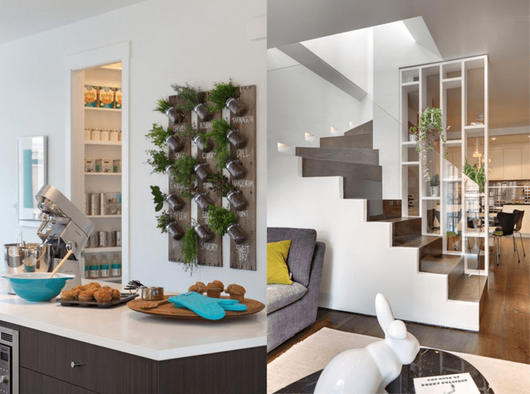 Vách ngăn cầu thang trang trí họa tiết, hoa văn bắt mắt, độc đáo