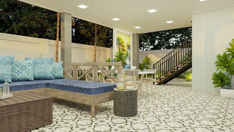 Thiết kế nội thất cho nhà lắp ghép 2 tầng đẹp, sang trọng