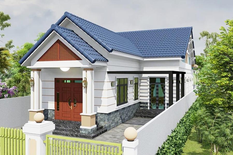 Mẫu nhà mái Thái cấp 4 đơn giản mang lại  cảm giác yên bình, thoải mái