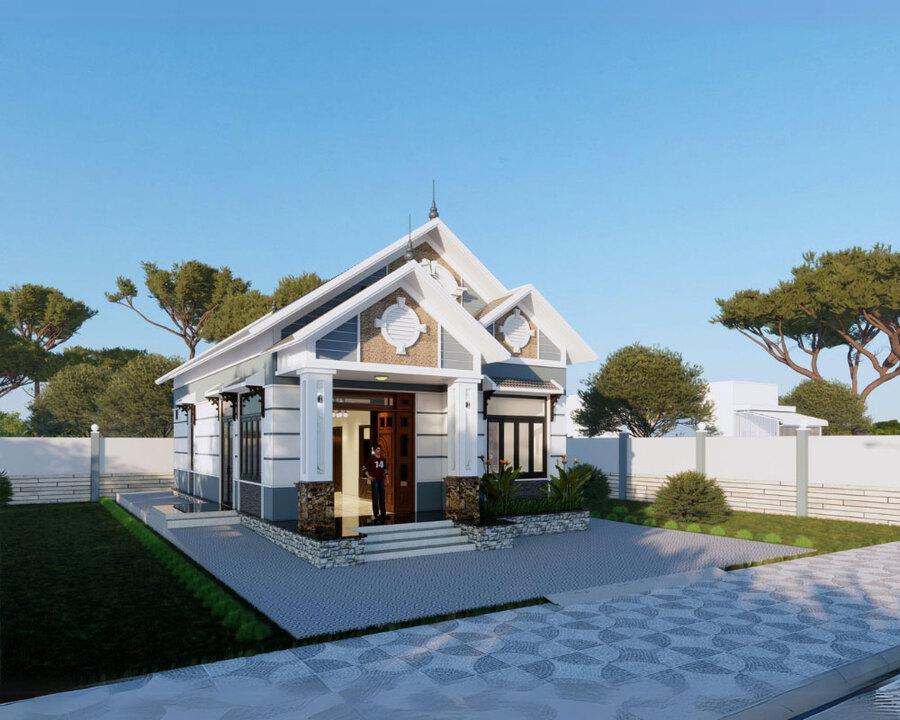 Mẫu nhà cấp 4 mái Thái 7x15m bền vững theo năm tháng