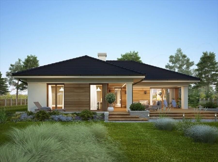 Nhà cấp 4 phong cách châu Âu 125m2 thoáng đãng với sân vườn tự nhiên