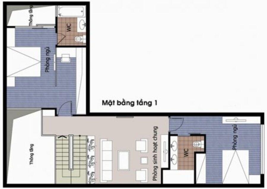 Bản vẽ nhà cấp 4 3 phòng ngủ 100m2 chi tiết, bố trí khoa học (Nguồn: Internet)