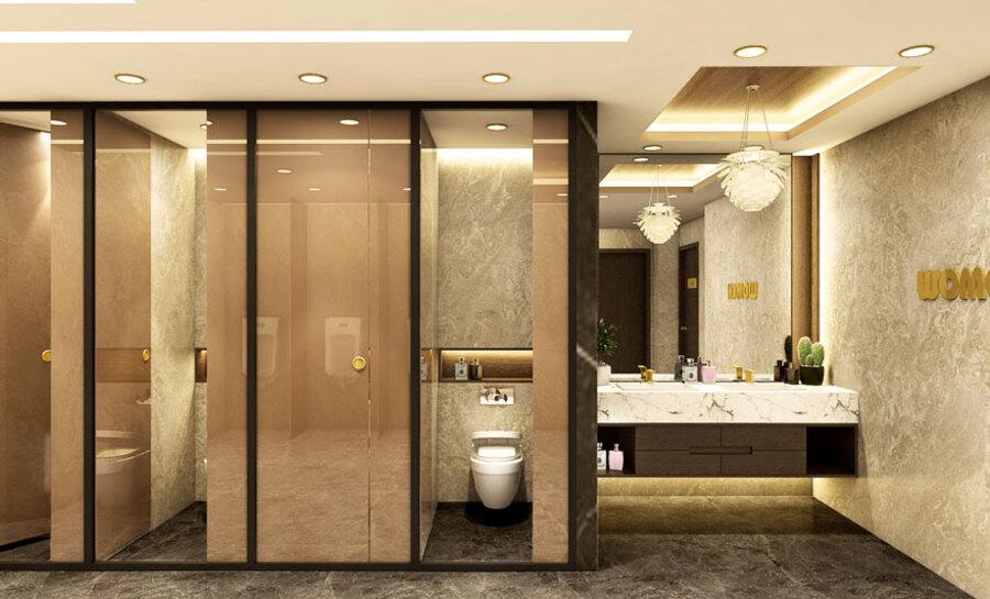 Mẫu thiết kế vách ngăn nhà vệ sinh bền đẹp, sang trọng