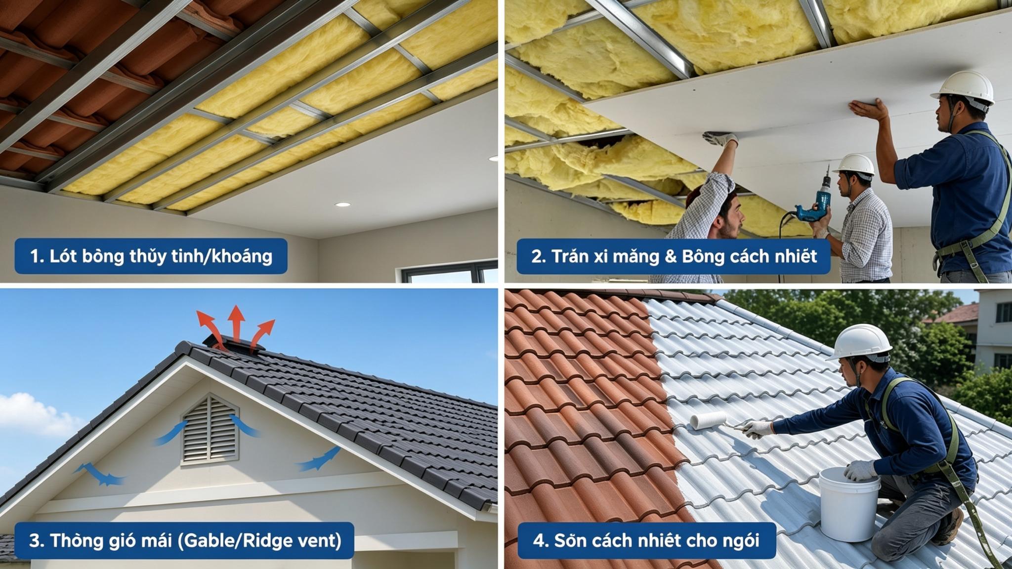 Một số giải pháp chống nóng hiệu quả cho nhà mái ngói