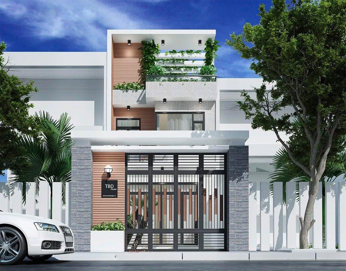 Mẫu nhà 3 tầng 7x15m đáp ứng nhu cầu sử dụng diện tích lớn của các gia đình đông thành viên (Nguồn: Internet)