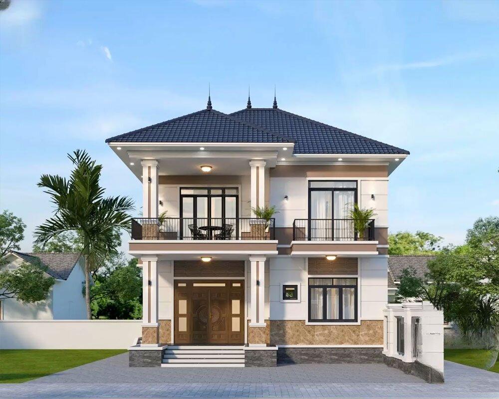 Nhà cấp 4 2 tầng có thể bố trí từ 2 - 4 phòng ngủ cùng các không gian như phòng khách, bếp, phòng thờ, phòng làm việc, phòng giặt (Nguồn: Internet)