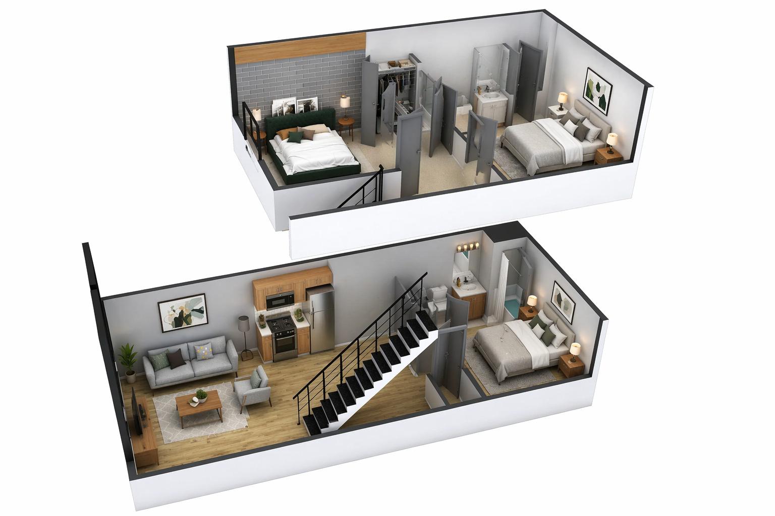 Mặt bằng nhà cấp 4 kết hợp gác lửng phù hợp gia đình đông thành viên