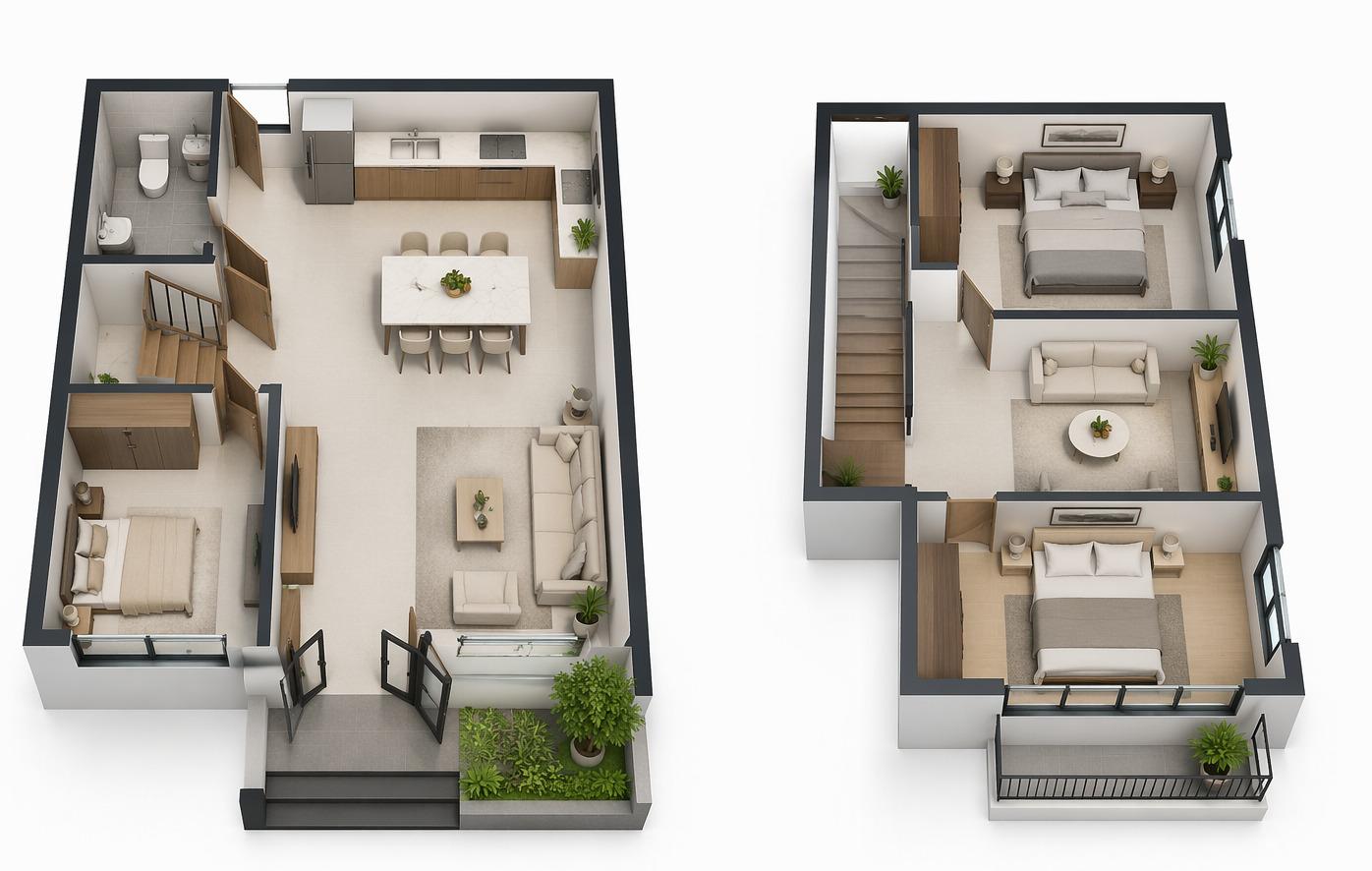 Gác lửng tận dụng không gian hiệu quả cho nhà cấp 4