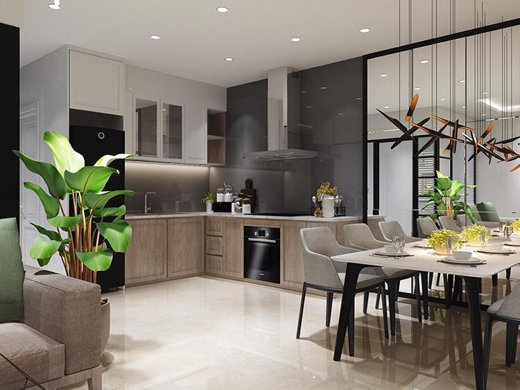 Mẫu thiết kế nhà bếp hiện đại, tiện nghi khi tiến hành cải tạo nhà cấp 4 (Nguồn: Internet)