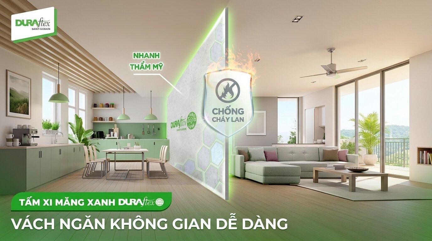 vách ngăn không gian dễ dàng