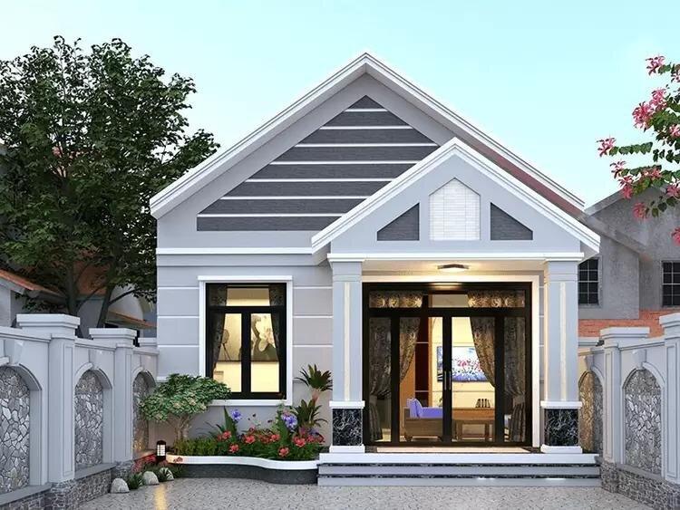 Mẫu cải tạo nhà cấp 4 nông thôn bền đẹp, hiện đại với tấm cemboard làm vách ngoài trời (Nguồn: Internet)
