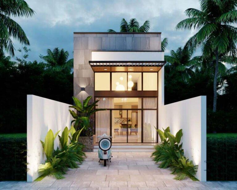 Nhà cấp 4 nông thôn 2 phòng ngủ kết hợp gác lửng tiện lợi, tối đa công năng (Nguồn: Internet)