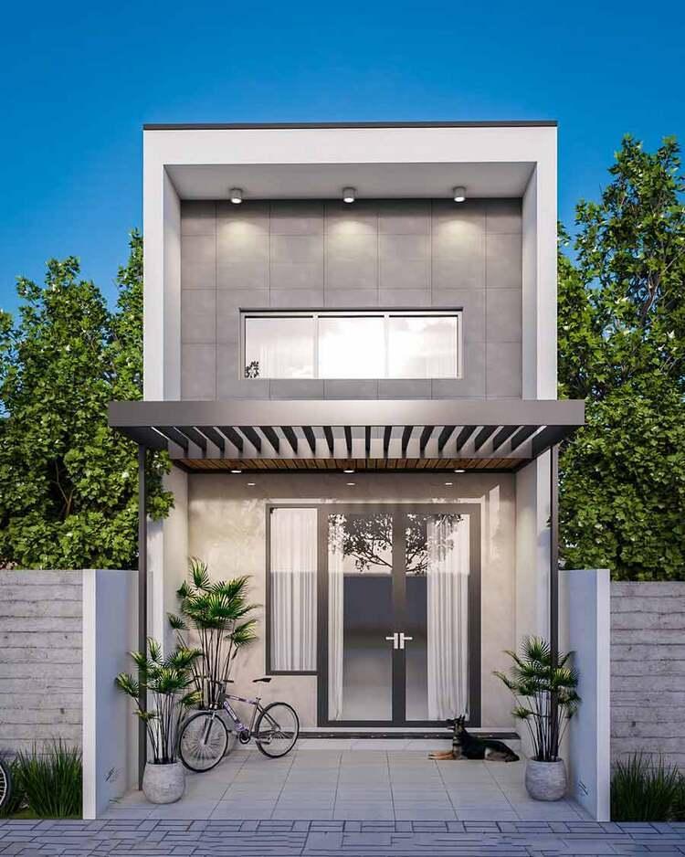 Nhà cấp 4 2 phòng ngủ 60m2 mái bằng đẹp, tối ưu diện tích (Nguồn: Internet)